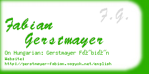 fabian gerstmayer business card